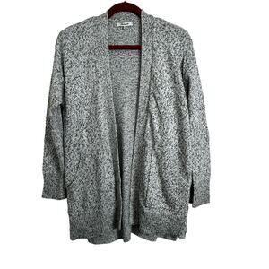 Madewell Midland Open Front Knit Cardigan Textured Heathered Gray Size XXS